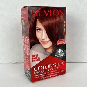 Revlon Colorsilk Hair Color Permanent 31 Dark Auburn Ammonia Free Keratin